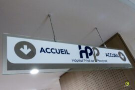 Signaletique Hopital Prive De Provence Aix En Pce Marquage Sol Panneaux Internes 1 272x182, Gambus Enseignes