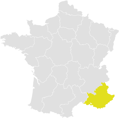France PACA Map, Gambus Enseignes